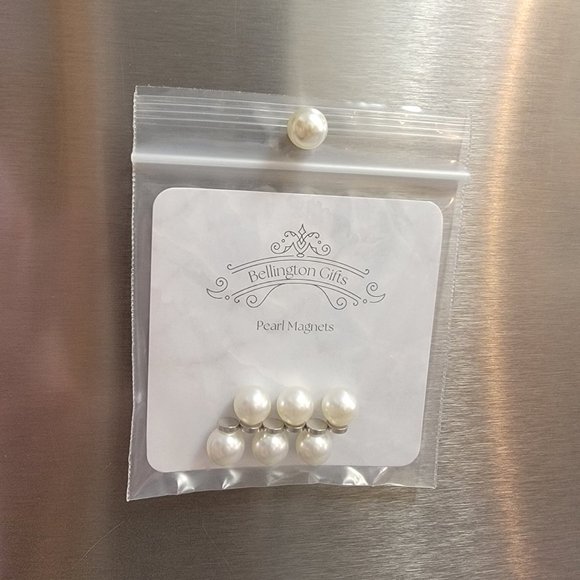 Ivory Pearl Magnet Set - Classy & Elegant Fridge Magnets - Picture 6 of 7